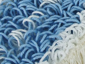 Tuftmopp Standard Hospital Blau Gewebeansicht