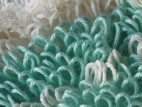 Tuftmopp Standard Hospital Grün Gewebeansicht