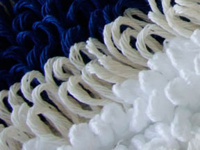 Tuftmopp Quattro Micro Blue Gewebeansicht